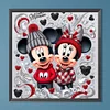 Mickey mouse-plein diamant rond peinture-40 * 40cm