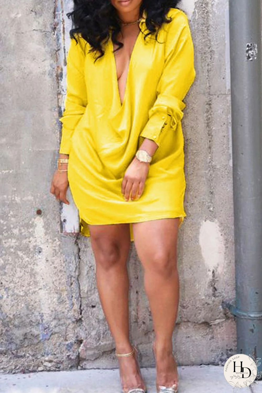 Red Sexy Solid Split Joint V Neck Straight Dresses