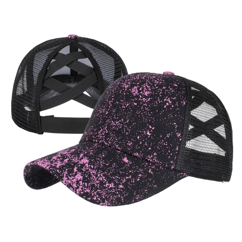 Women’s Fashion Color Block Flower Leopard Baseball Cap