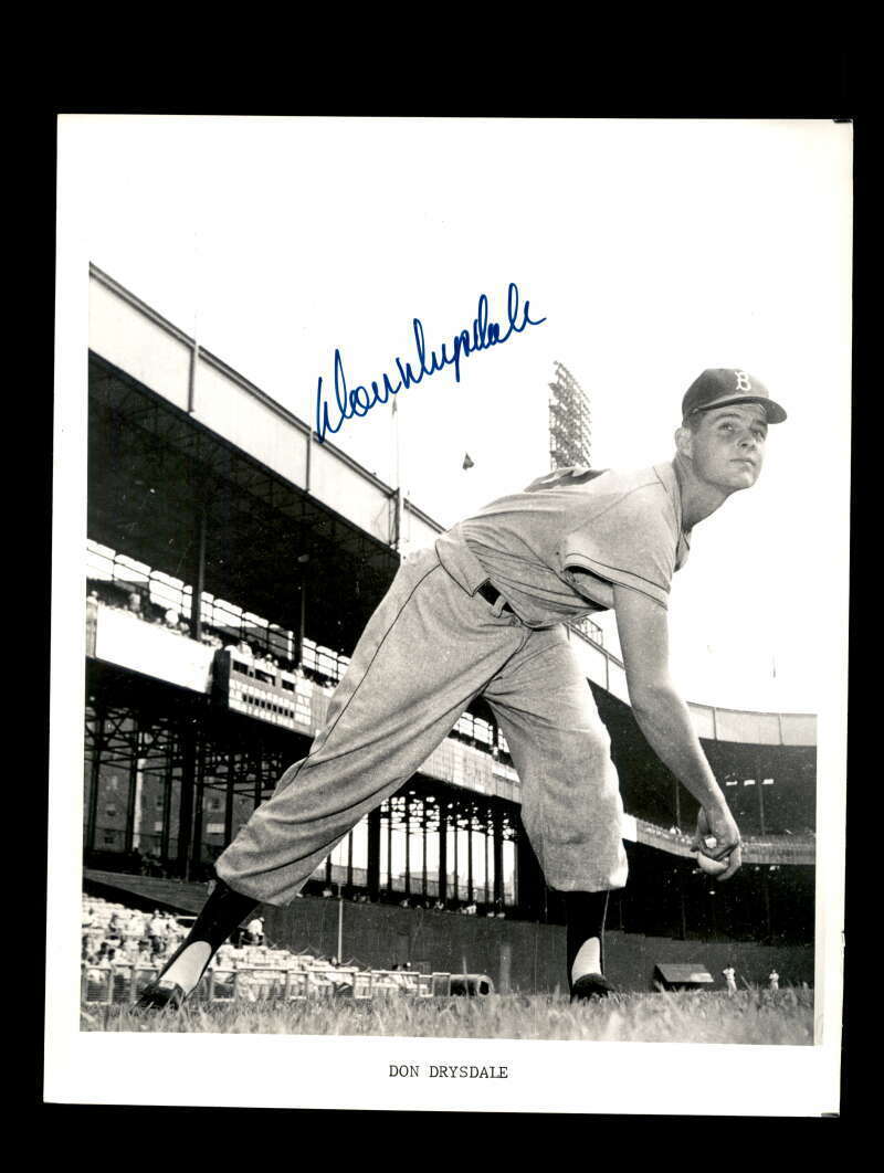 Don Drysdale JSA Coa Signed 8x10 Vintage Photo Poster painting Autograph