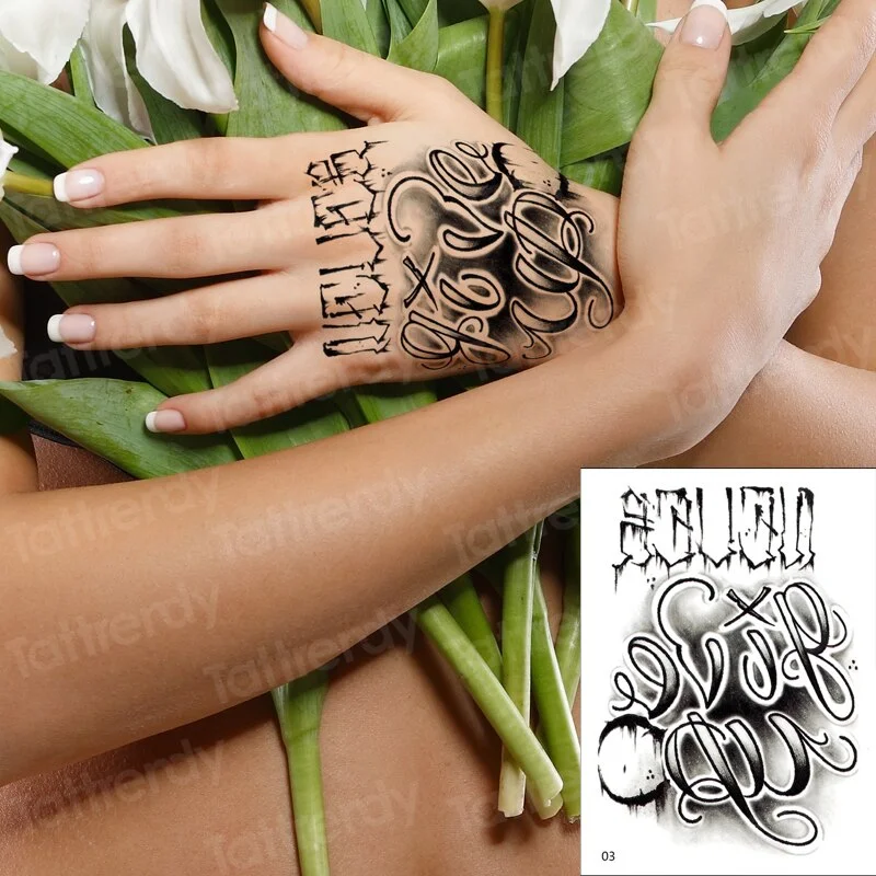 hand tattoo rose henna stickers temporary tattoo sticker roses hand tattoo stickers flower waterproof fake tatoo finger sheet