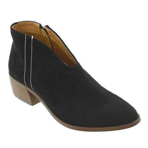 Women Deep V Sexy Booties Casual Comfort Zipper Shoes -boots