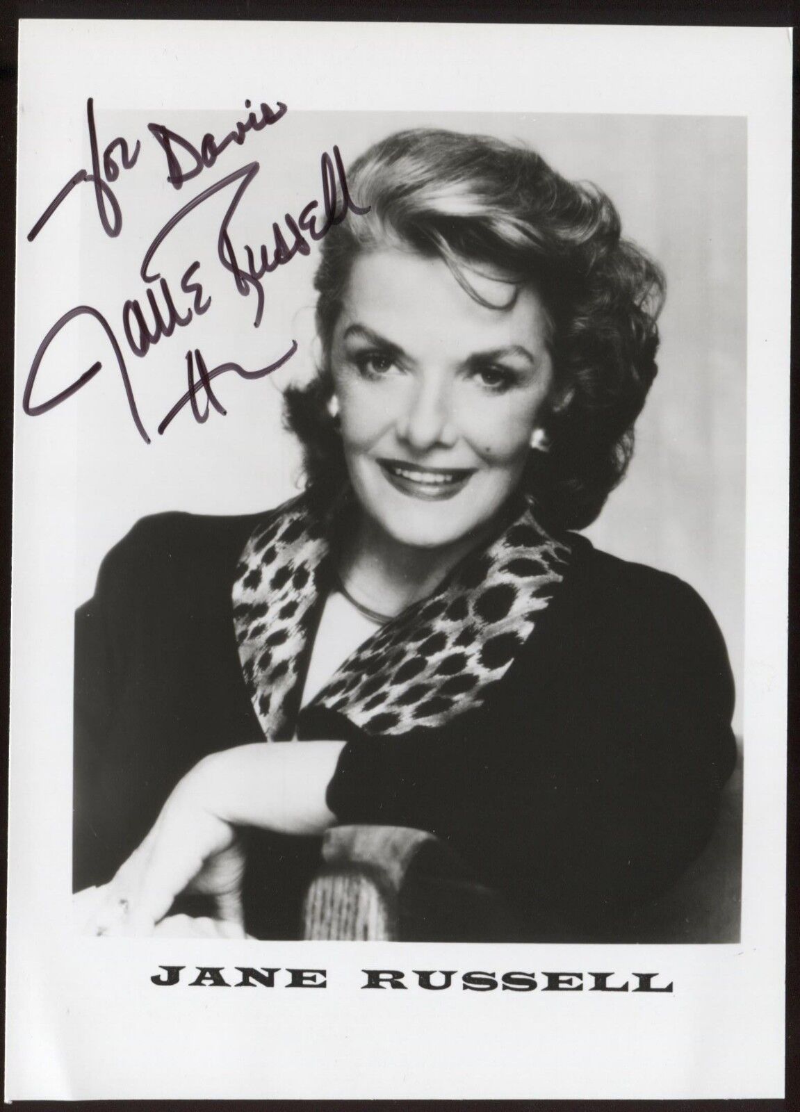 Jane Russell Signed Photo Poster painting Autographed Vintage Auto Photo Poster paintinggraph