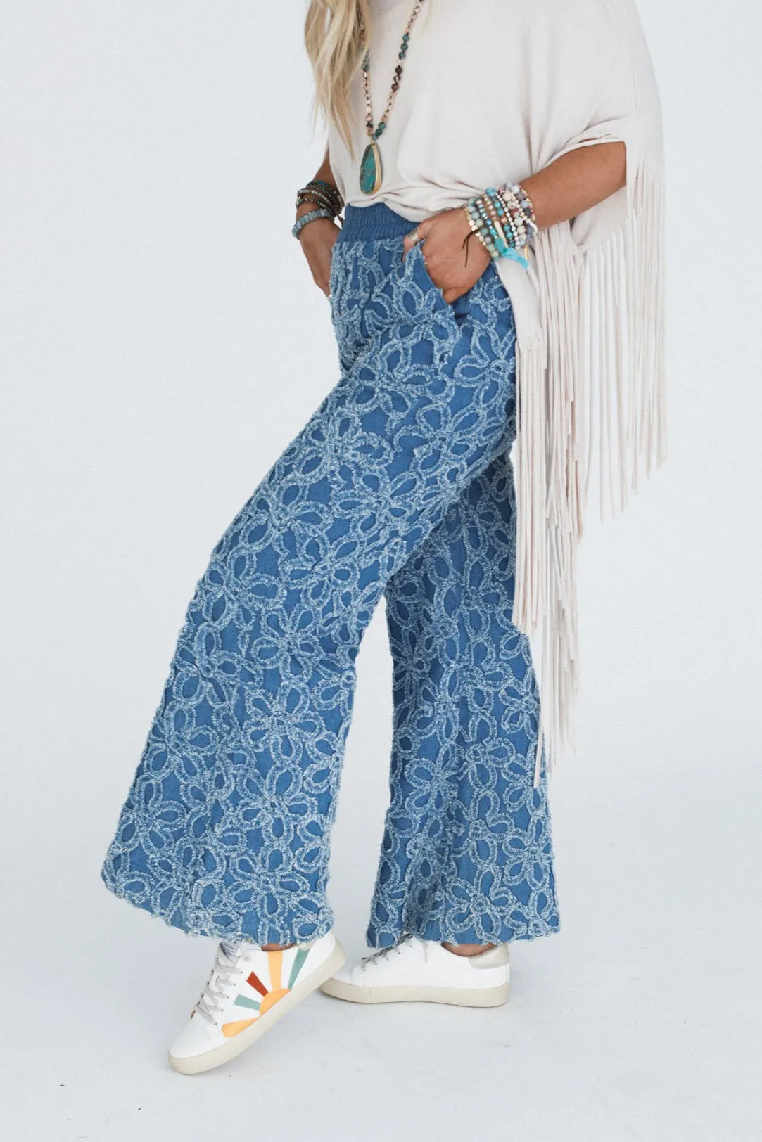Super Bloom Wide Leg Pants - Denim