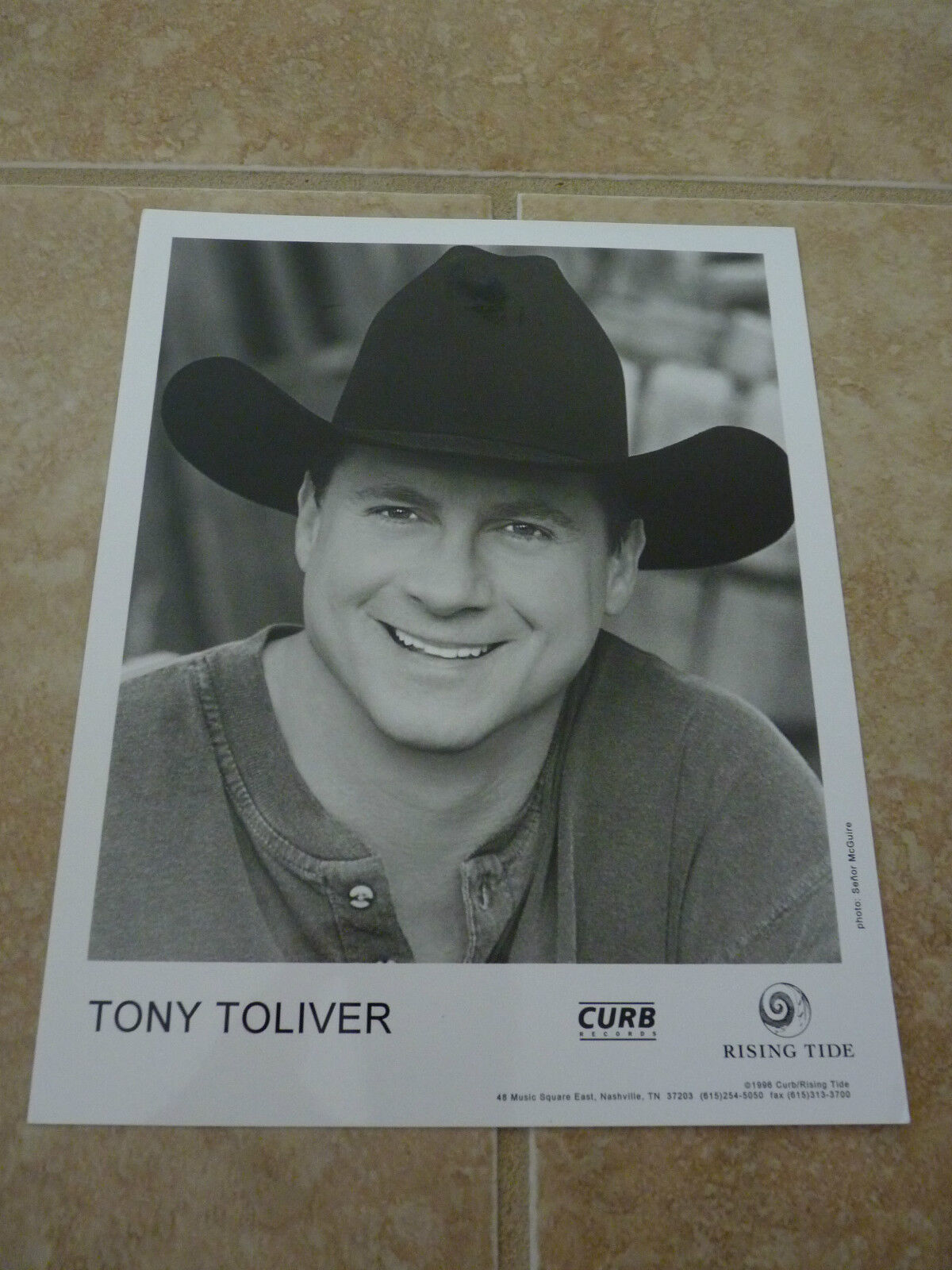 Tony Toliver 8x10 B&W Publicity Picture Promo Photo Poster painting