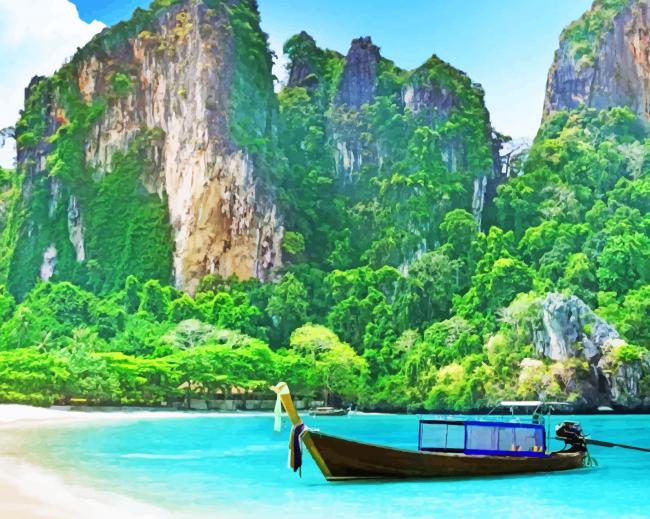 

Thailand Beach – Paint By Numbers - 40*50CM, 501 Original