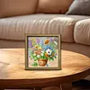 Diamond Painting Special Shaped Drill Plant With Frame(22x22 CM)