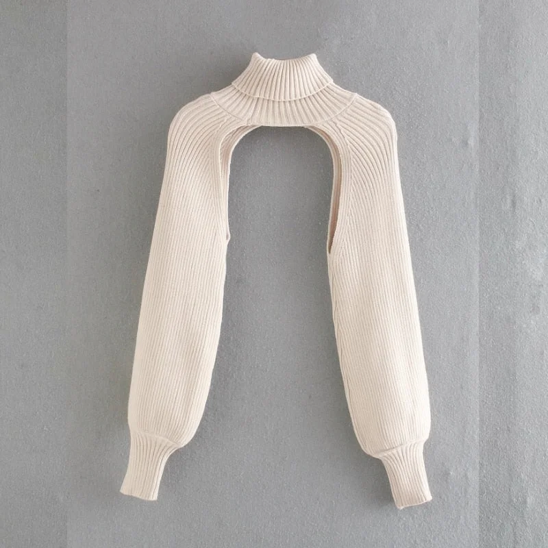 Women Turtleneck Long Sleeve Knitting Sweater Casual Femme Chic Design Pullover High Street Lady Tops SW886