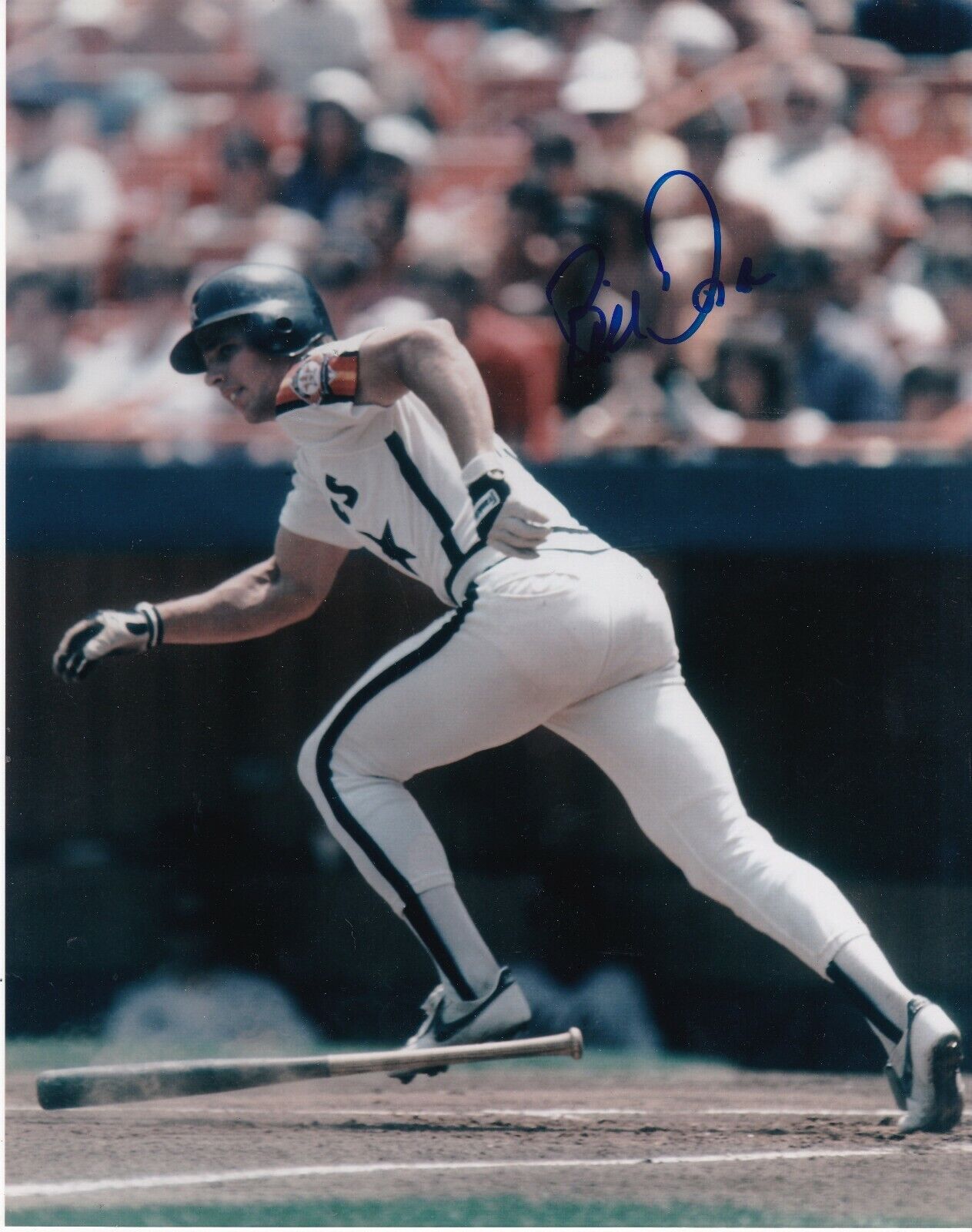 BILL DORAN HOUSTON ASTROS ACTION SIGNED 8x10