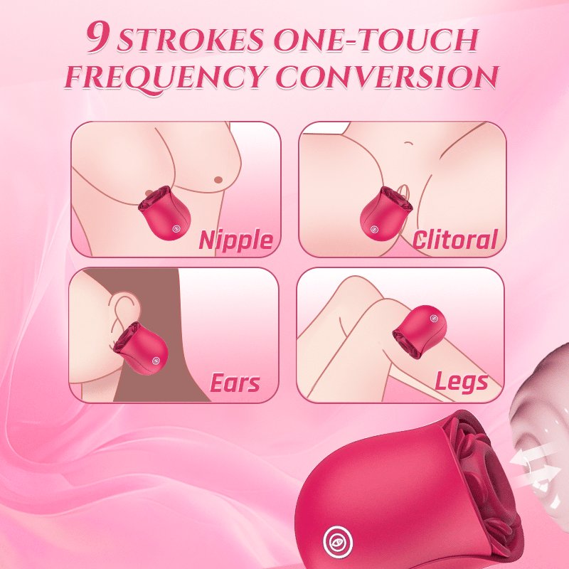 Eruption Rose 2-in-1 Slapping Sucking Clitoral Vibrator