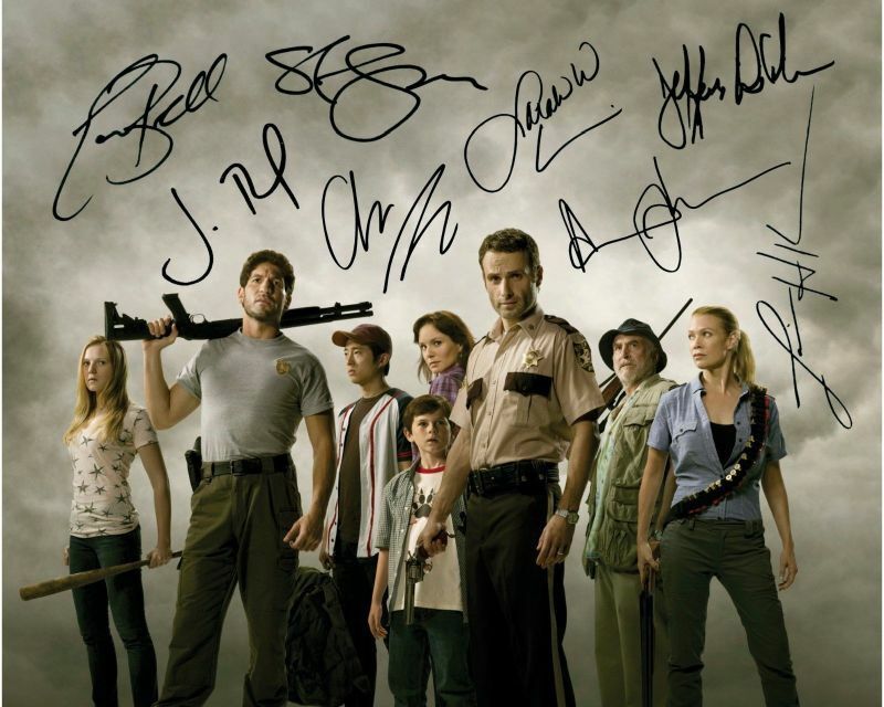 The Walking Dead Cast Autograph Signed Photo Poster painting Print