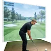 [US Local Warehouse] 9.8x13ft Golf Simulator Impact Screen Launch Monitor Projector Screen with Grommet Holes Golf Hitting Screens for Indoor/Home/Garage Training