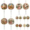 2pcs/set DIY Diamond Painting Double-Sided Suncatcher Hanging Ornament, Crystal Pendant Home Decor Set