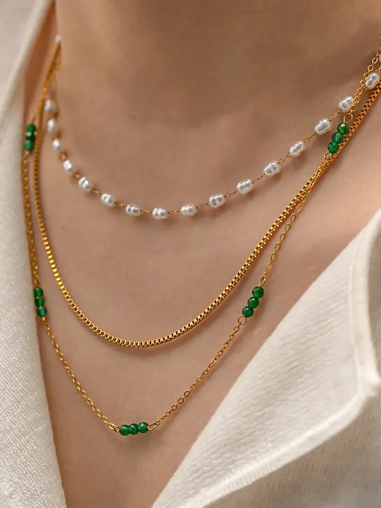 Minimalist Stackable Beaded Necklace