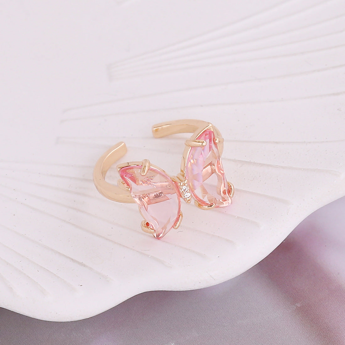 Women Butterfly Copper Electroplating Rings