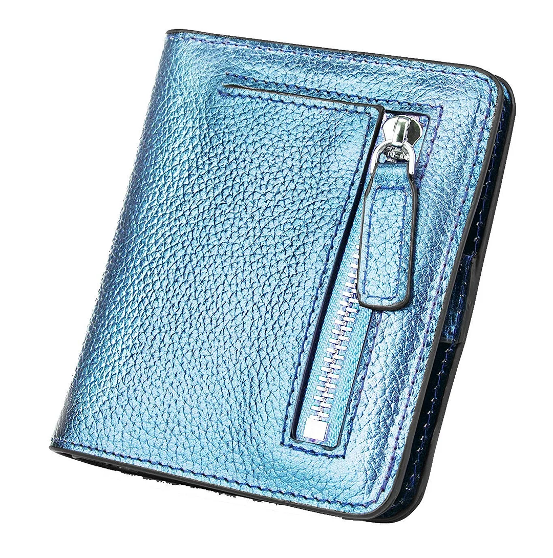 Small Leather Wallet for Women, Ladies Credit Card Holder RFID Blocking Women's Mini Bifold Pocket Purse