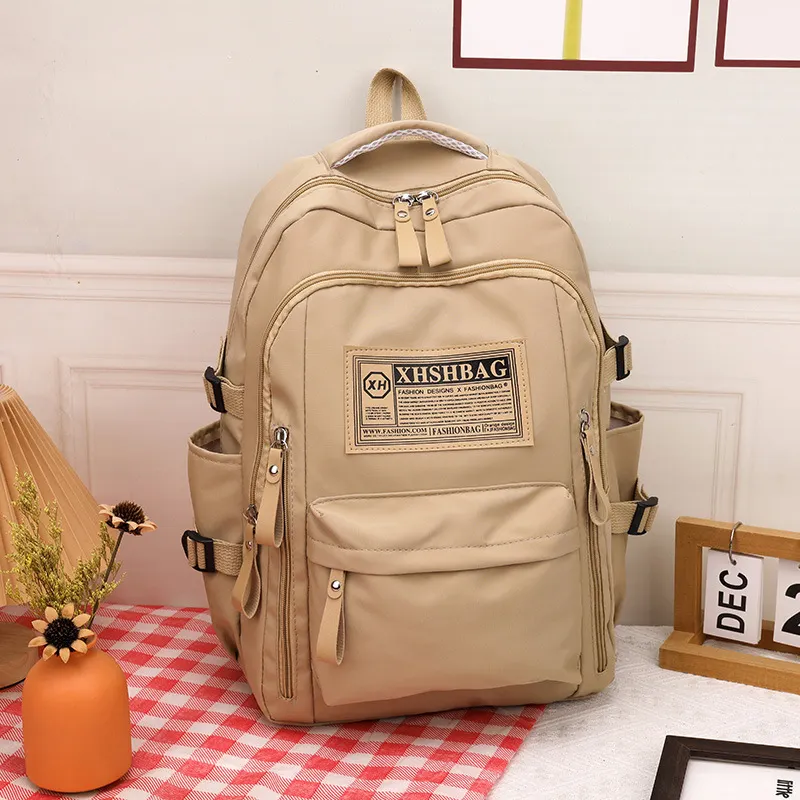 Vintage Label Large Capacity Student Backpack