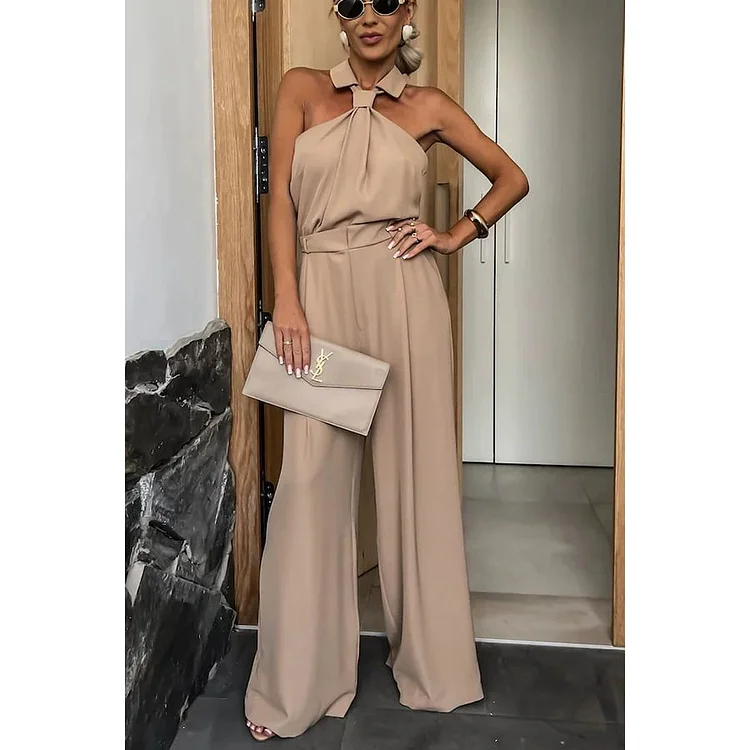 Fashionable Sleeveless Jumpsuit with Wide Legs for Women