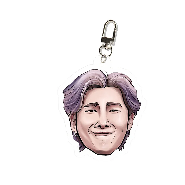 BTS Member Cartoon Funny Keychain