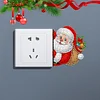 4Pcs DIY Santa Claus Diamond Painting Acrylic Wall Switch Sticker
