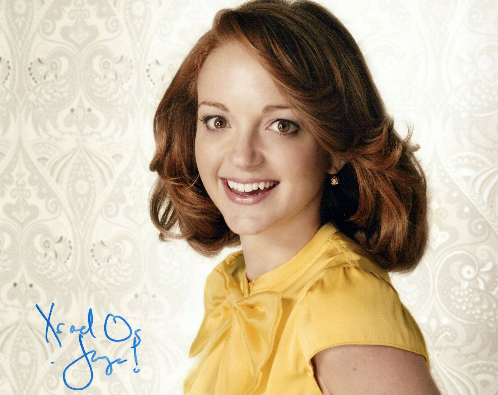 Jayma Mays Glee autographed Photo Poster painting signed 8X10 #1 Emma Pillsbury