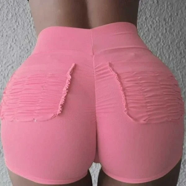 Shorts Women High Waist Bottom Summer Casual Beachwear Solid Color Sexy Slim Skinny Womens Booty Shorts Pink Black Blue Pocket