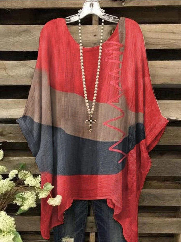 Women's Floral Print Casual Vintage Top