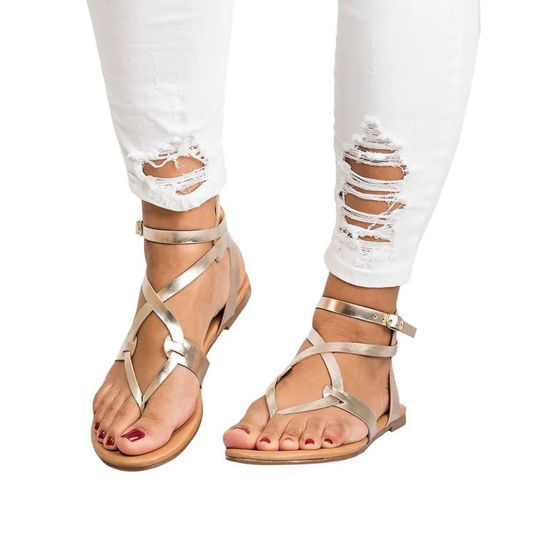 Pinch Toe Ankle Wrap Sandals