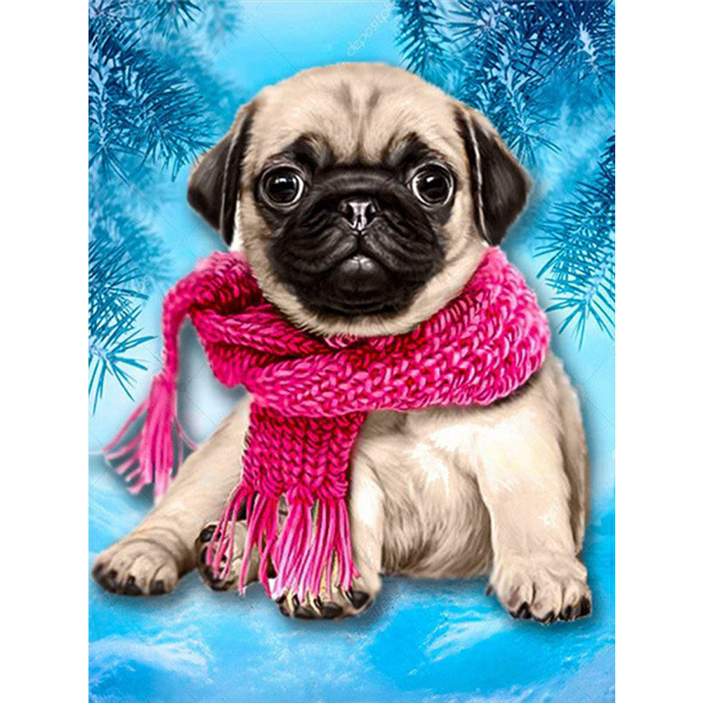 

Pug - Round Drill Diamond Painting - 30*40CM, Round diamond 30*40cm, 501 Original