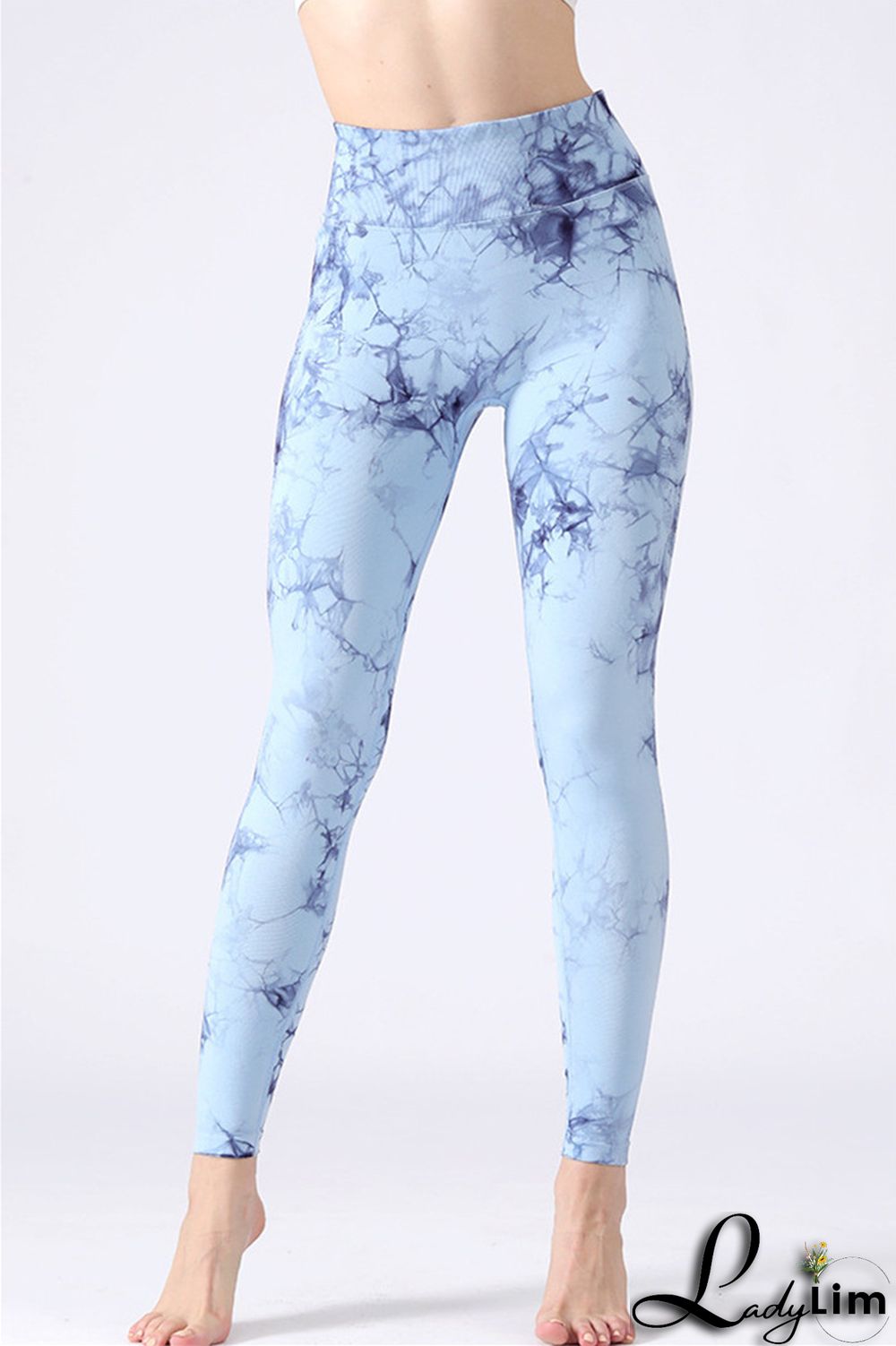 Black Casual Sportswear Print Basic Skinny High Waist Trousers