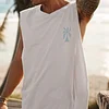 Men's Retro Casual Summer Surf Print Tank Top by Inlyline
