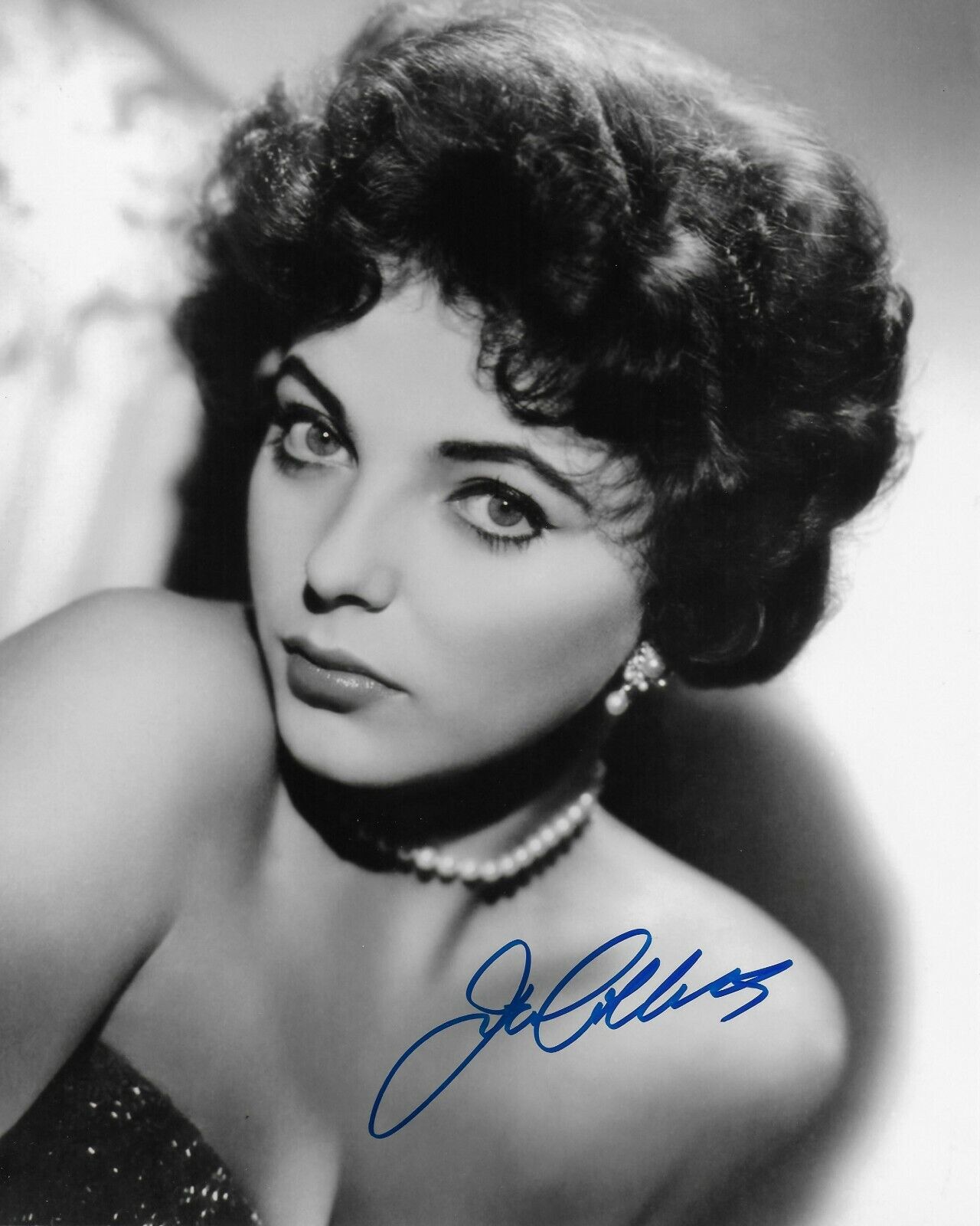 Joan Collins Original Autographed 8X10 Photo Poster painting #17 signed @Hollywood Show -Dynasty