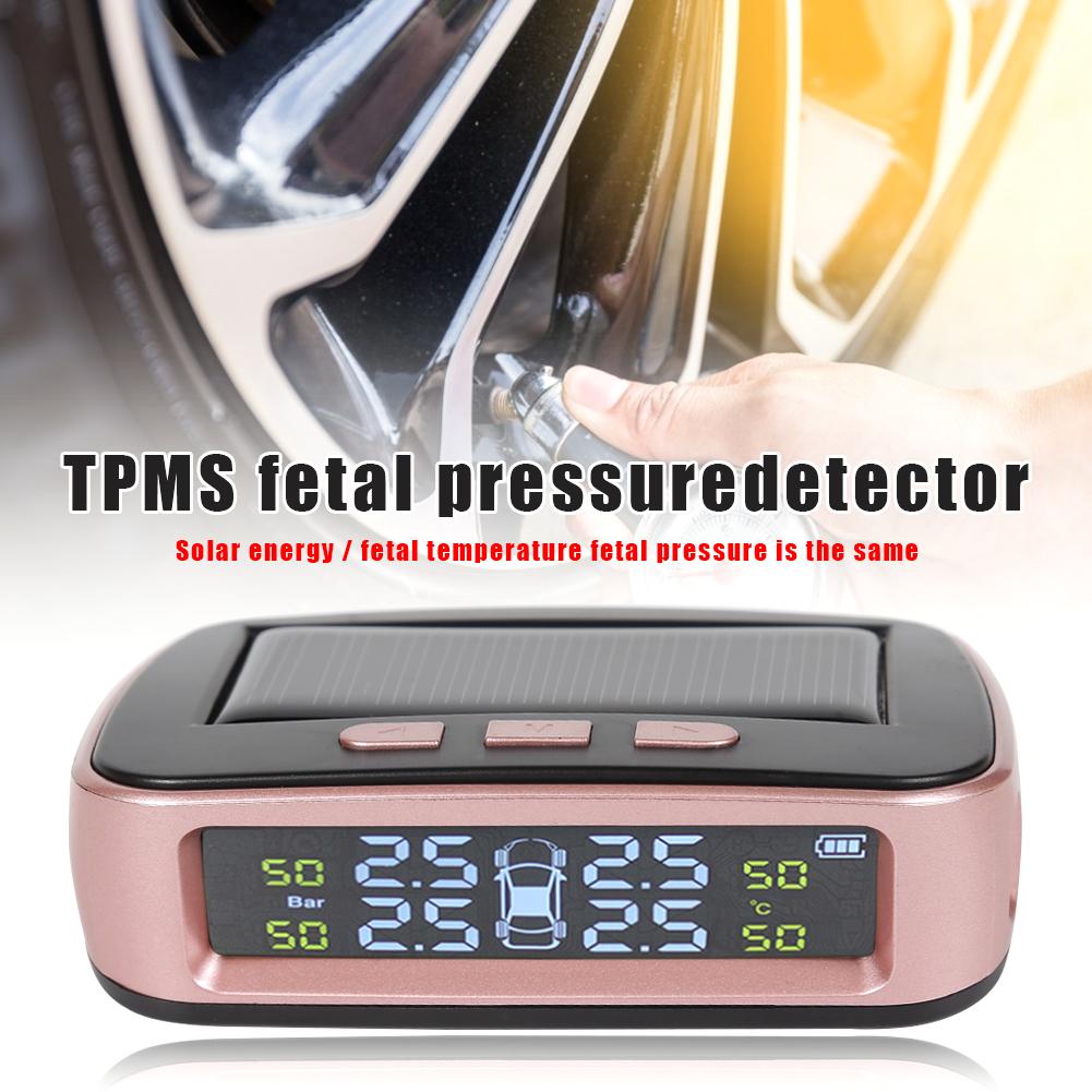 

T03 Solar Car TPMS LCD Tire Pressure Monitor System with 4 Sensors Pink, 501 Original