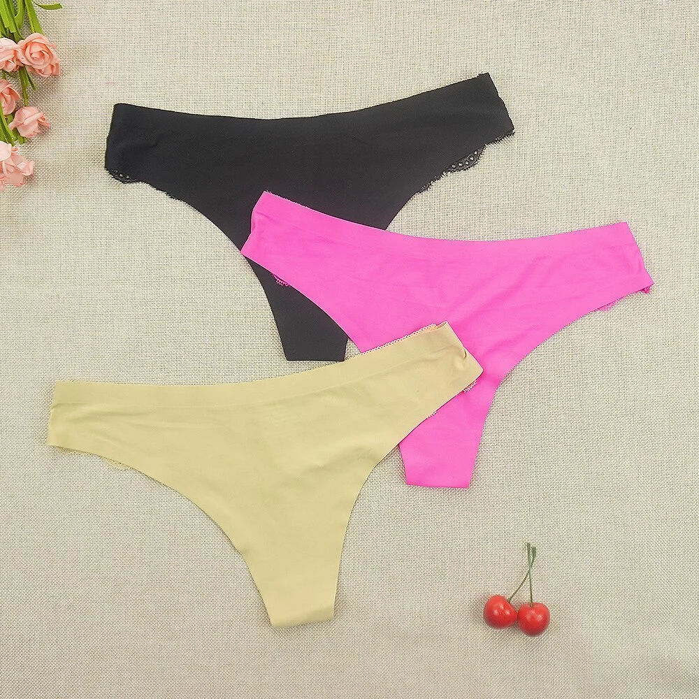 Billionm Women's Thong Lace Erotic Panties Sexy Transparent Tangas Lingerie Female Underpants Seamless Hollow Out G String