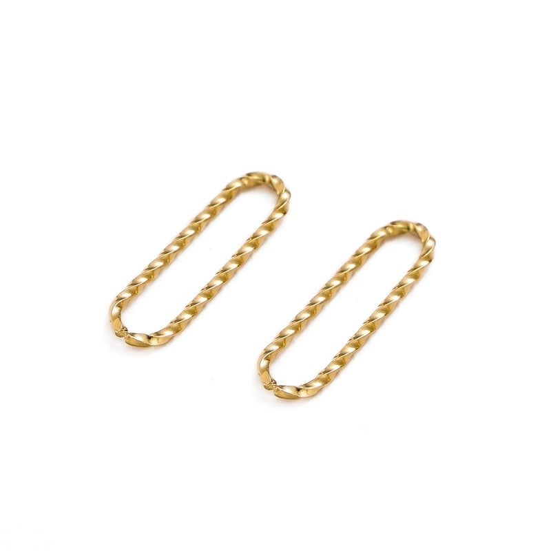 1 Piece 22 * 18mm Titanium Steel Circle Polished Open Jump Rings Chain Jewelry Accessories