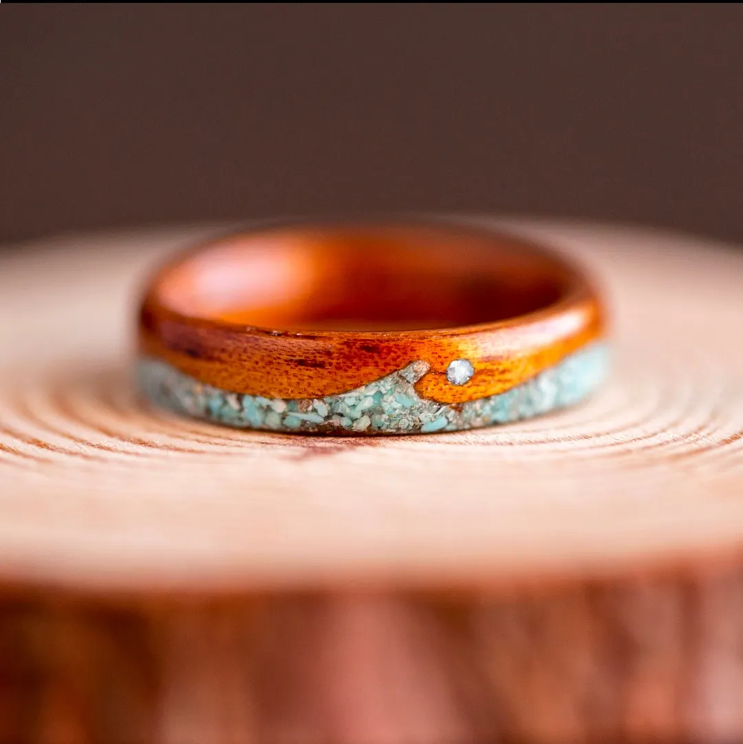 Koa & Turquoise Waves 5mm