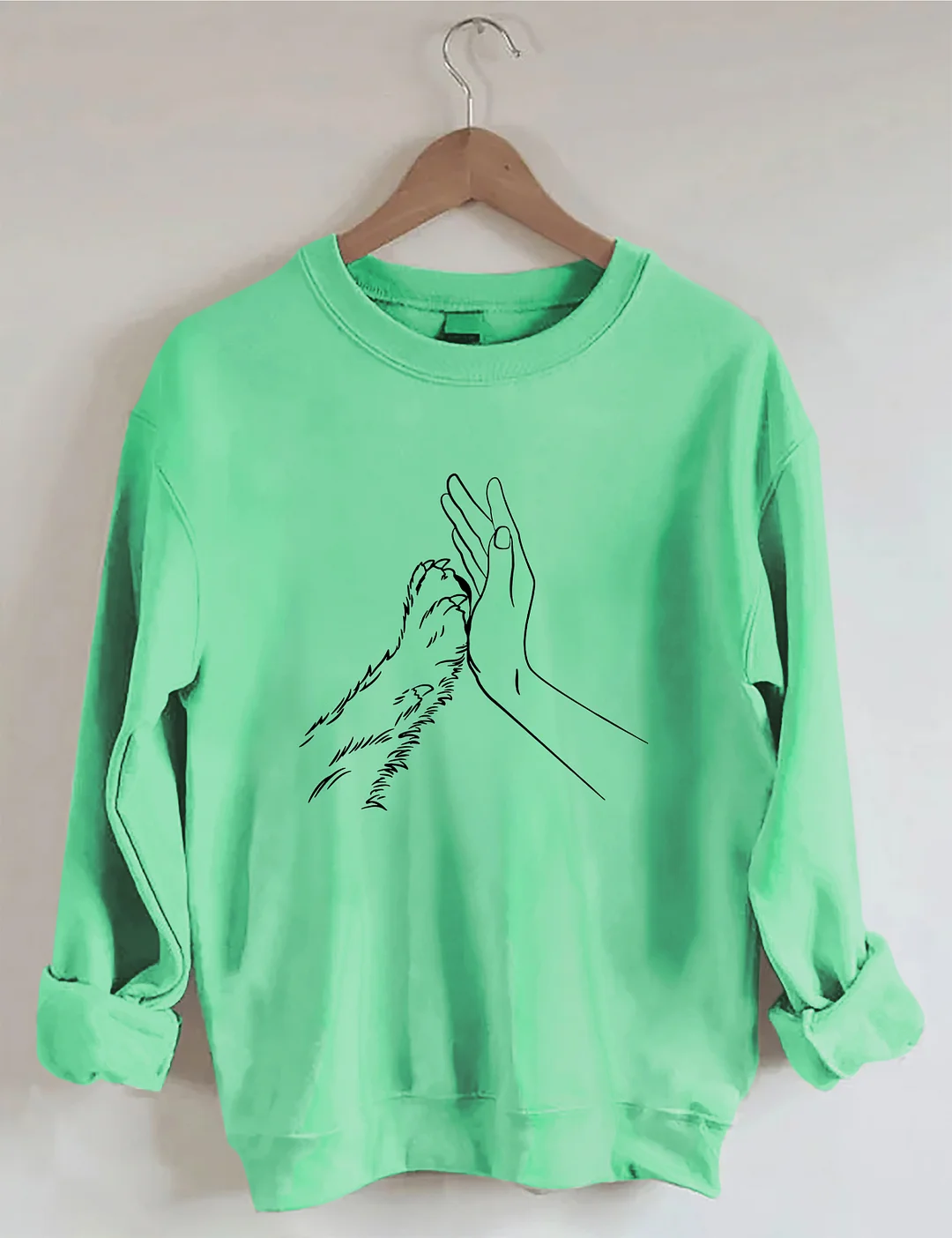 Human Hand and Paw Sweatshirt