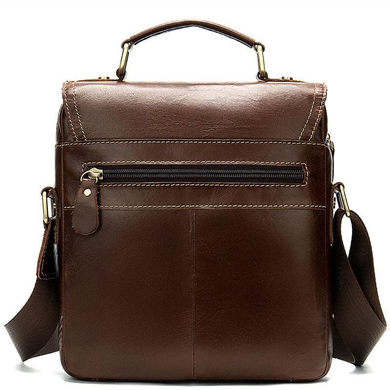 Mens Casual Waterproof Vintage Stitching Handbags With Large Capacity
