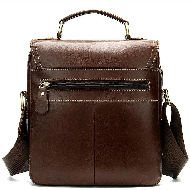 Mens Casual Waterproof Vintage Stitching Handbags With Large Capacity
