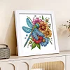 5D DIY Partial Special Shaped Drill Diamond Painting Kit Dragonfly Decor With Frame Kit 18x18cm