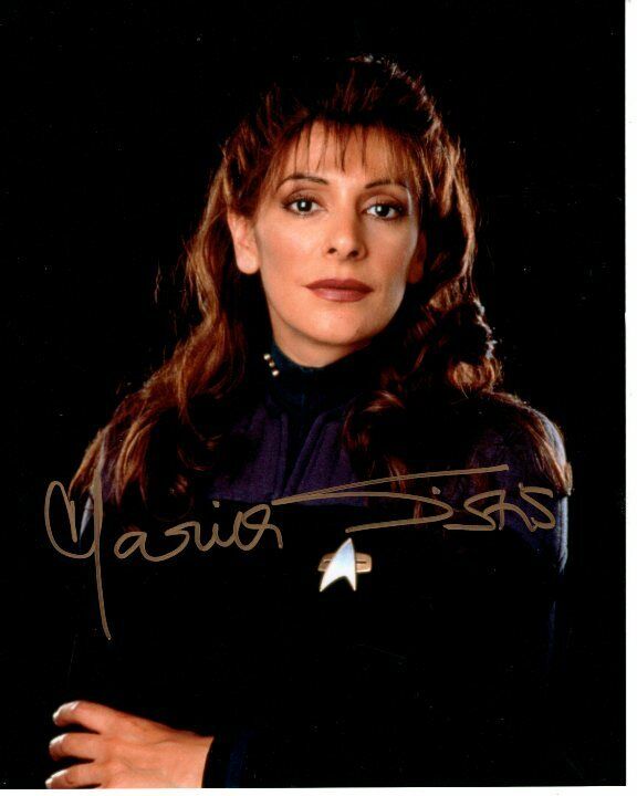 MARINA SIRTIS signed autographed STAR TREK THE NEXT GENERATION TROI Photo Poster painting