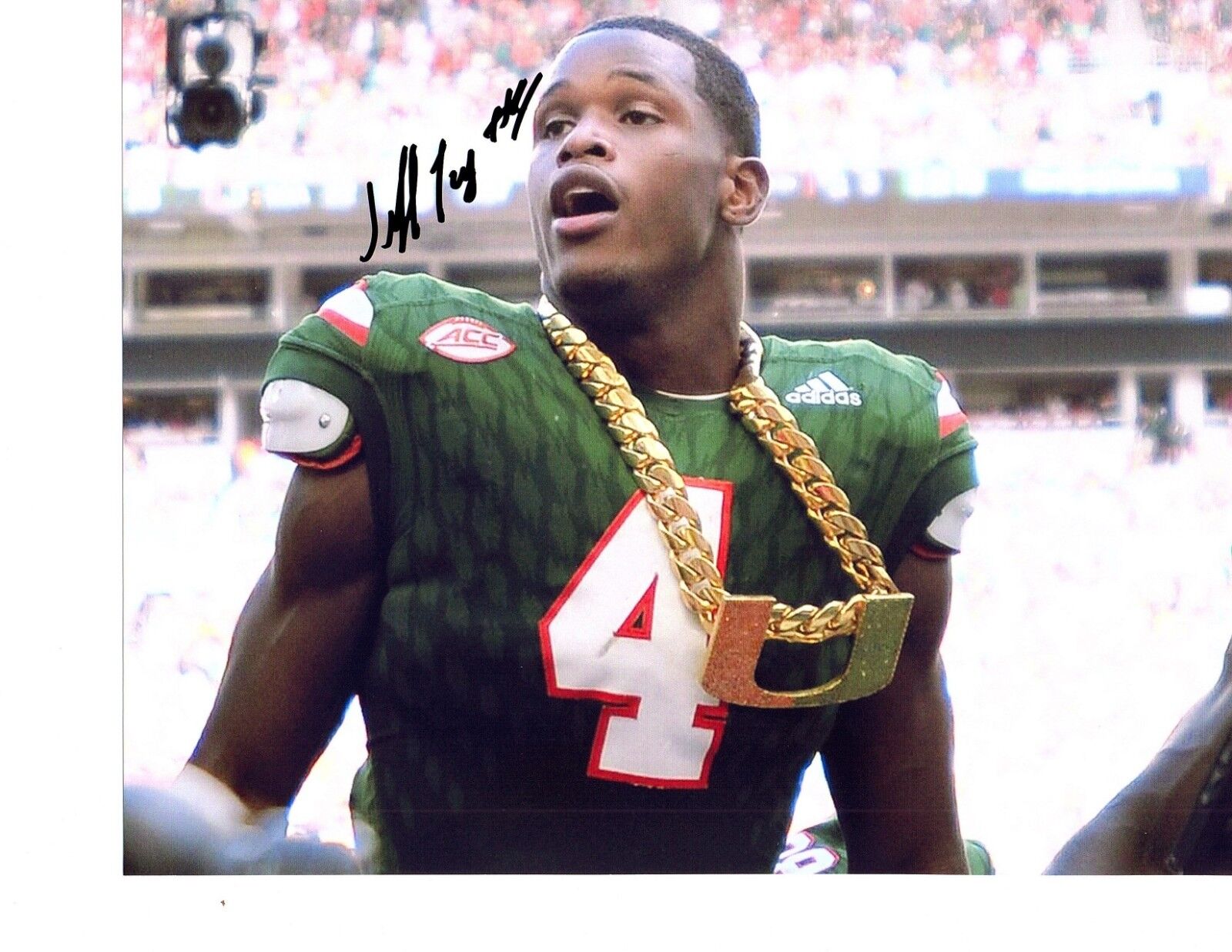 Jaquan Johnson Miami Hurricanes Signed autographed 8x10 football Photo Poster painting The U!