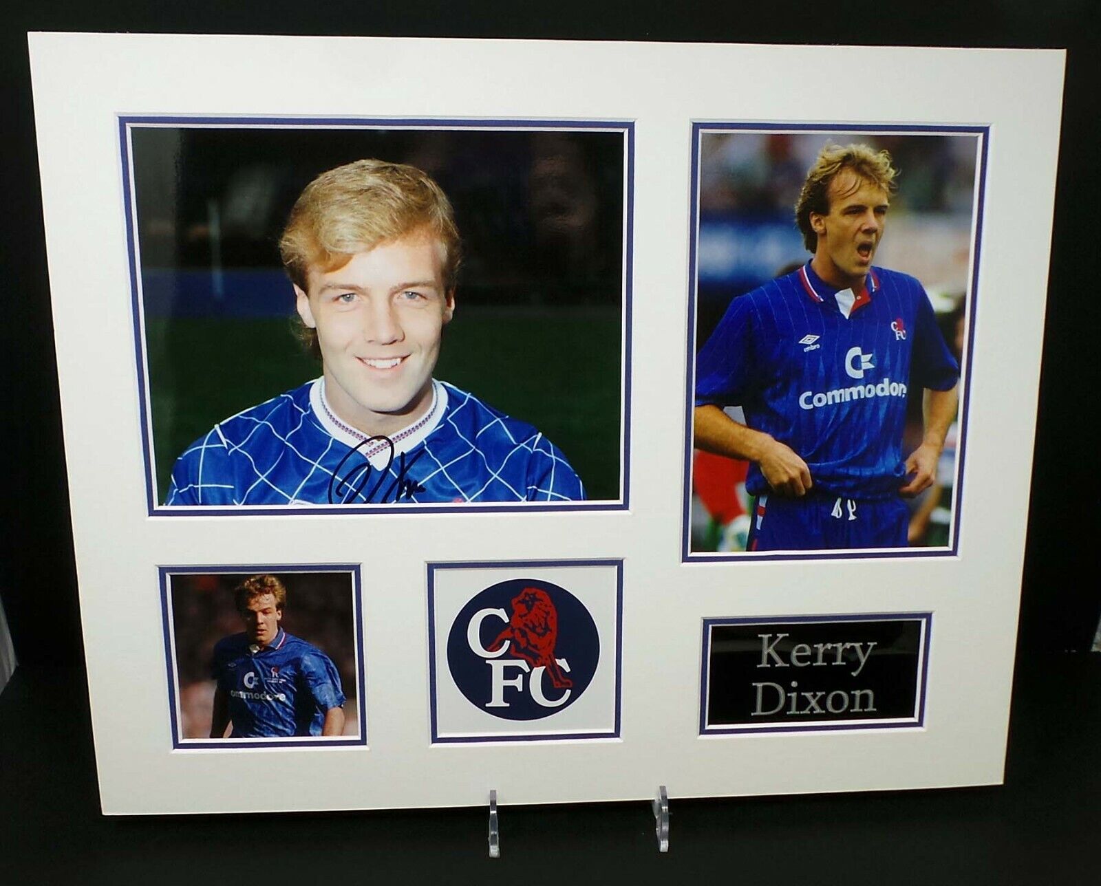 Kerry DIXON Signed & Mounted Chelsea Legend Photo Poster painting 20x16 Display AFTAL RD COA