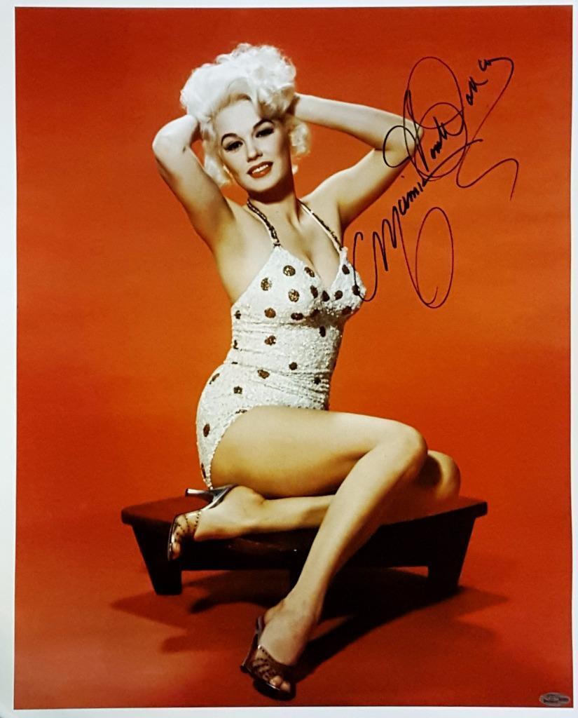 Mamie Van Doren Signed 16X20 Canvas Photo Poster painting Playboy Playmate OC Dugout Hologram E