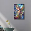(Grande Taille) Fille-Partial ab rond diamant peinture-45 * 65cm