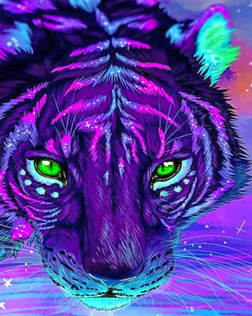 

Aesthetic Purple Tiger – Paint By Numbers - 40*50CM, 501 Original