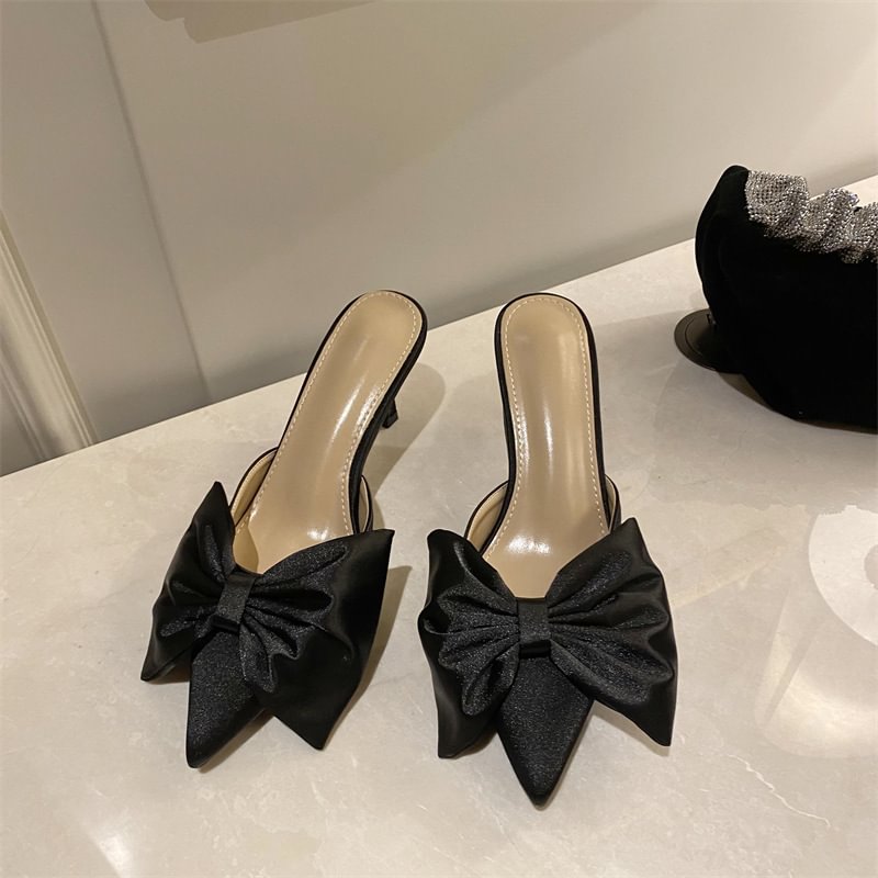 Summer Women's Bowknot Cat Pointed Toe High Heels-PABIUYOU- Women's Fashion Leader