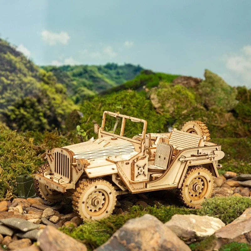 ROKR 1:18 Scale Model Army Jeep MC701