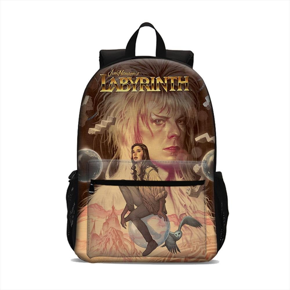 Jim Henson's Labyrinth Backpack Laptop Bag Lightweight Large Capacity Schoolbag Outdoor Travel Bag Kids Adults Use 18 inch