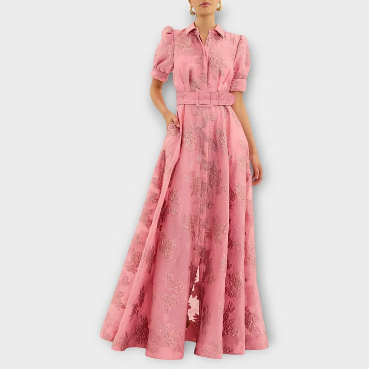 2025 Summer Retro French Elegant Dress Temperament Fashion Slim Long Dress